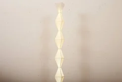 Outlet Pamono Totem Floor Lamp with Fluorescent Tube, Metal Base, Wire Structure & Rice Paper by Tom Dixon, 1990s