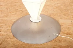 Outlet Pamono Totem Floor Lamp with Fluorescent Tube, Metal Base, Wire Structure & Rice Paper by Tom Dixon, 1990s