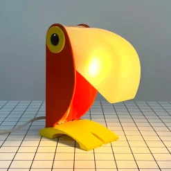Outlet Pamono Toucan Table Lamp attributed to Timer Ferrari, 1960s