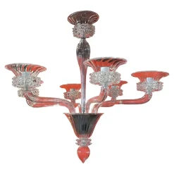 Sale Pamono Transparent Murano Glass Chandelier with Trasparent Rostrato Boubeches by Simoeng