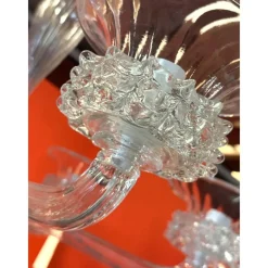 Sale Pamono Transparent Murano Glass Chandelier with Trasparent Rostrato Boubeches by Simoeng