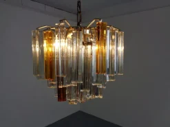 Sale Pamono Trilobi Murano Glass Chandelier by Paolo Venini, Italy, 1960s