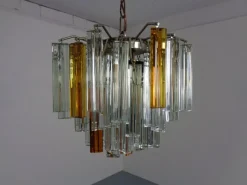 Sale Pamono Trilobi Murano Glass Chandelier by Paolo Venini, Italy, 1960s