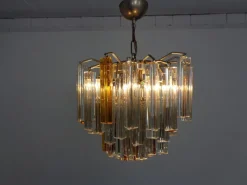 Sale Pamono Trilobi Murano Glass Chandelier by Paolo Venini, Italy, 1960s