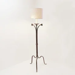 Online Pamono Tripod Floor Lamp in Wrought Iron