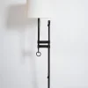 New Pamono Tripod Wrought Iron Floor Lamp, 1950s