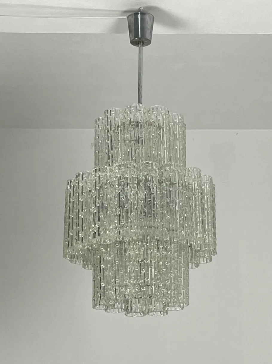 Sale Pamono Tronchi Murano Glass Chandelier, 1960s