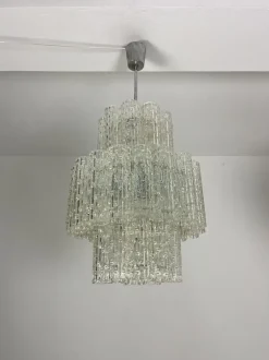 Sale Pamono Tronchi Murano Glass Chandelier, 1960s