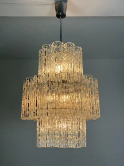 Sale Pamono Tronchi Murano Glass Chandelier, 1960s