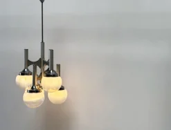 Best Pamono Trumpet Chandelier in Chrome by Sciolari