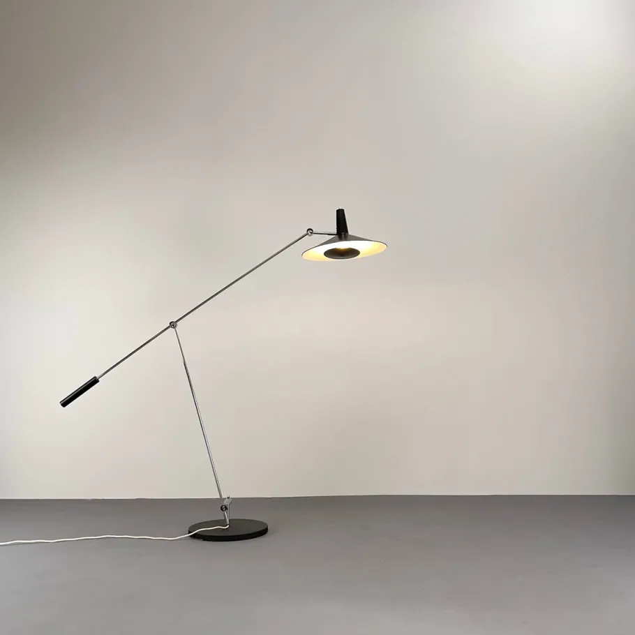 Pamono Type 600 Model 51 Floor Lamp by Rico and Rosemarie for Baltensweilerr, Switzerland, 1951