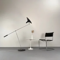Pamono Type 600 Model 51 Floor Lamp by Rico and Rosemarie for Baltensweilerr, Switzerland, 1951