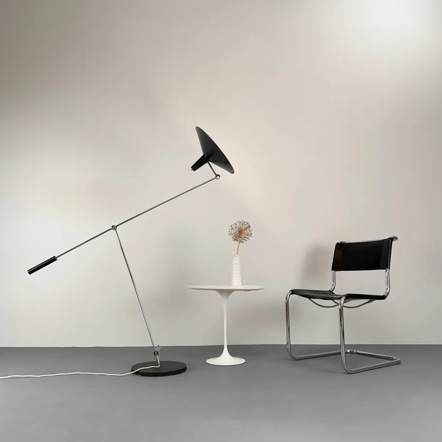 Pamono Type 600 Model 51 Floor Lamp by Rico and Rosemarie for Baltensweilerr, Switzerland, 1951