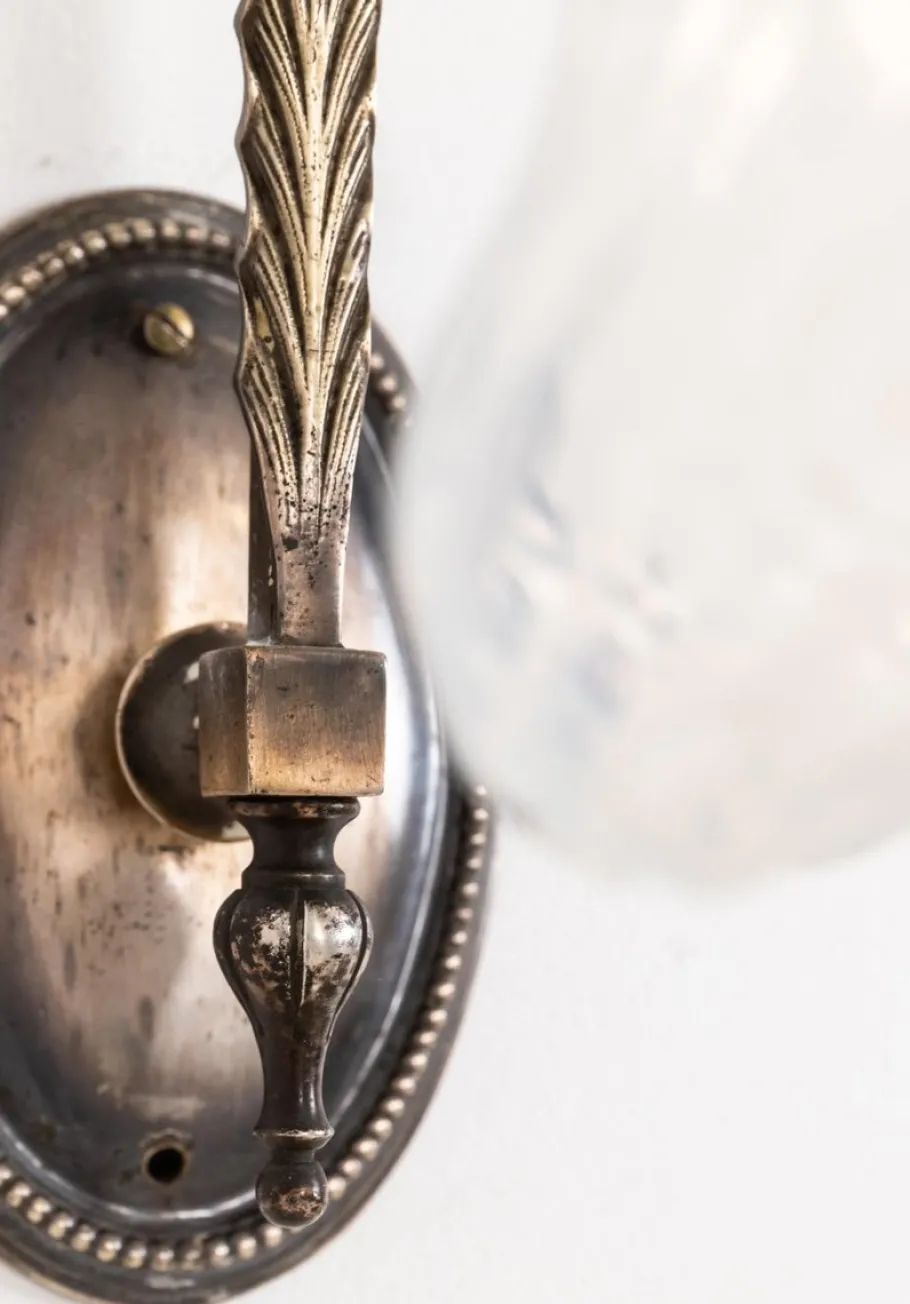 Sale Pamono Vaseline Glass Wall Lamp from GEC, Early 20th Century