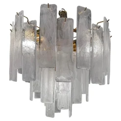 Sale Pamono Veneered-White Listelli Alabastro Chandelier by Simoeng