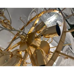 Sale Pamono Veneered-White Listelli Alabastro Chandelier by Simoeng