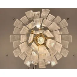 Sale Pamono Veneered-White Listelli Alabastro Chandelier by Simoeng