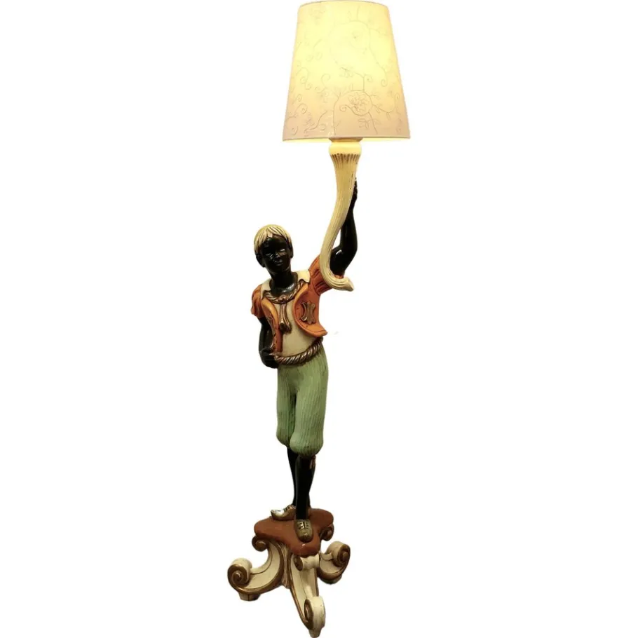 Online Pamono Venetian Figural Floor Lamp Candelabra, 1900s