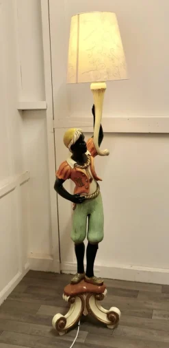 Online Pamono Venetian Figural Floor Lamp Candelabra, 1900s