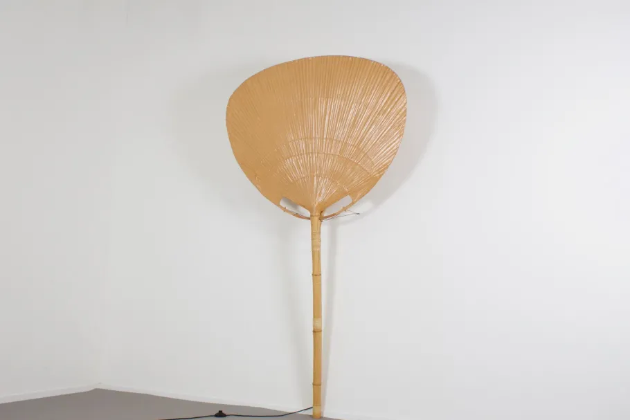 Clearance Pamono Very Large Uchiwa Floor Lamp by Ingo Maurer for M Design, 1977