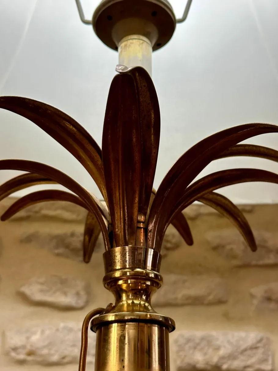 Online Pamono Vintage Acrylic Glass and Brass Floor Lamp from Maison Roméo, 1970s