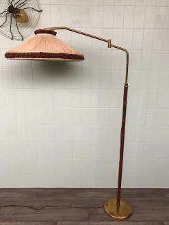 Discount Pamono Vintage Adjustable Brass Floor Lamp, Italy, 1950s