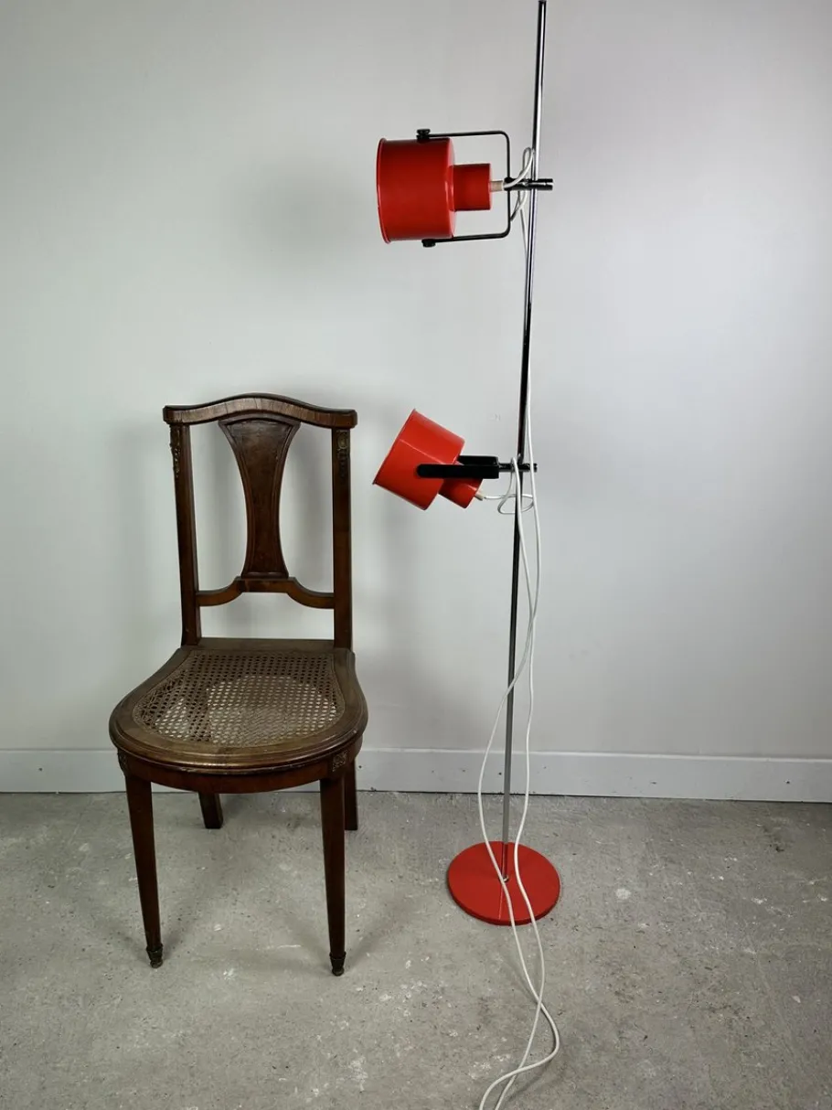 Best Pamono Vintage Amilux Red Floor Lamp, 1970s