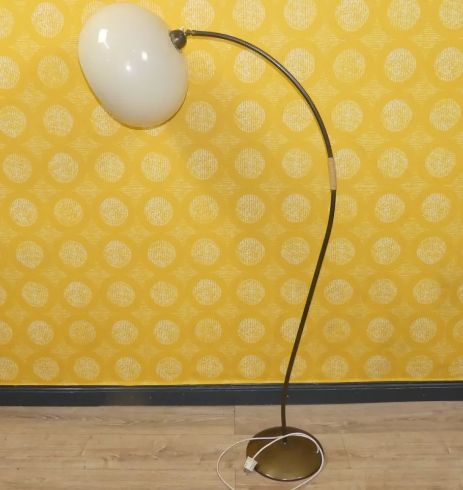 Hot Pamono Vintage Arc Lamp in Brass, 1950s