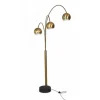 Outlet Pamono Vintage Arc 3-Light Floor Lamp in Brushed Brass
