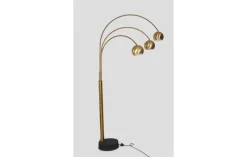 Outlet Pamono Vintage Arc 3-Light Floor Lamp in Brushed Brass