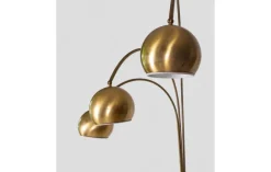 Outlet Pamono Vintage Arc 3-Light Floor Lamp in Brushed Brass