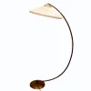 Best Pamono Vintage Arch Lamp in Brass with Plisé, 1950