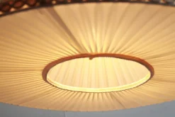 Best Pamono Vintage Arch Lamp in Brass with Plisé, 1950