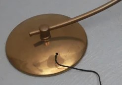 Best Pamono Vintage Arch Lamp in Brass with Plisé, 1950