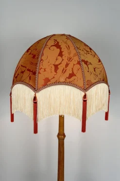 Online Pamono Vintage Art Deco Floor Lamp in Carved Oak, 1920