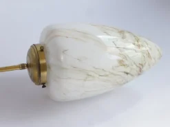 Sale Pamono Vintage Art Deco Marbled Glass Pendant Lamp, 1950s