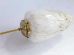Sale Pamono Vintage Art Deco Marbled Glass Pendant Lamp, 1950s