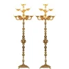 Discount Pamono Vintage Art Deco Opaline Glass and Brass Floor Lamps, 1920s, Set of 2