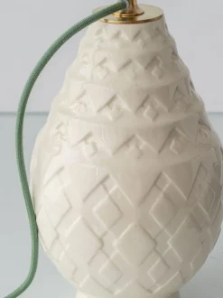 Sale Pamono Vintage Art Deco Pineapple Ceramic Table Lamp by Charles Catteau, 1920s