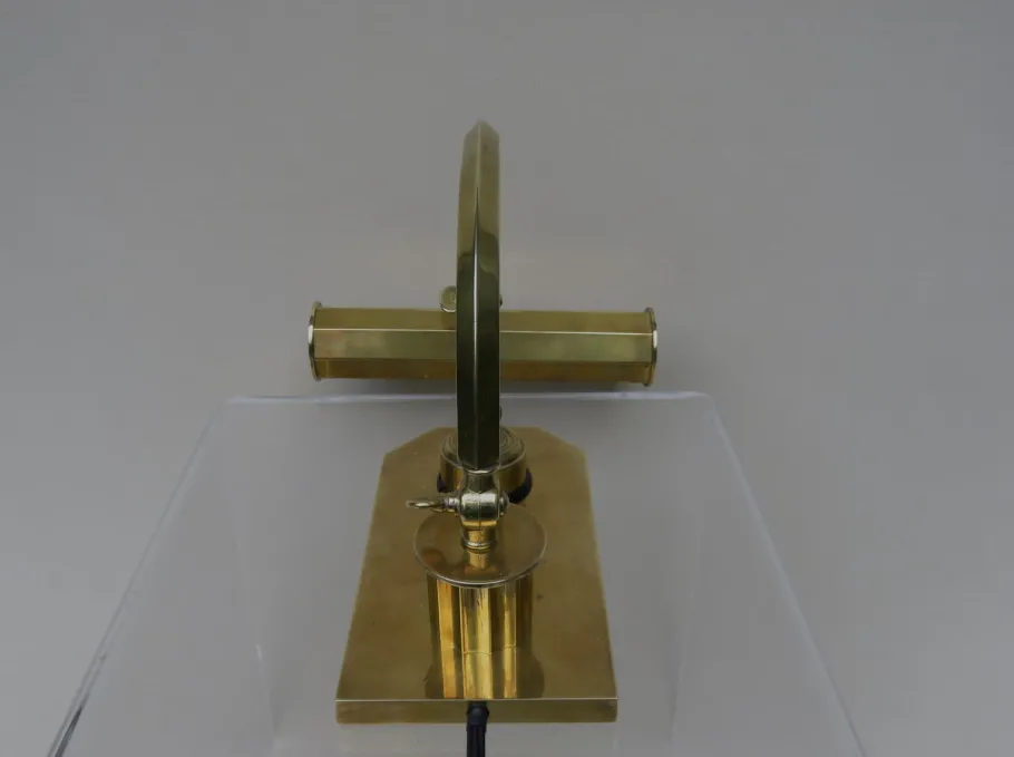 Best Pamono Vintage Art Deco Polished Brass Piano Light