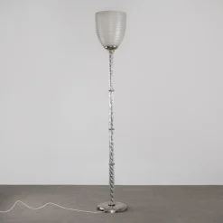Sale Pamono Vintage Art Deco Pulegoso Murano Glass Floor Lamp attributed to Venini, 1930s
