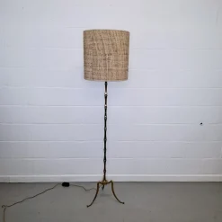 Online Pamono Vintage Bamboo Floor Lamp in Brass, 1960s