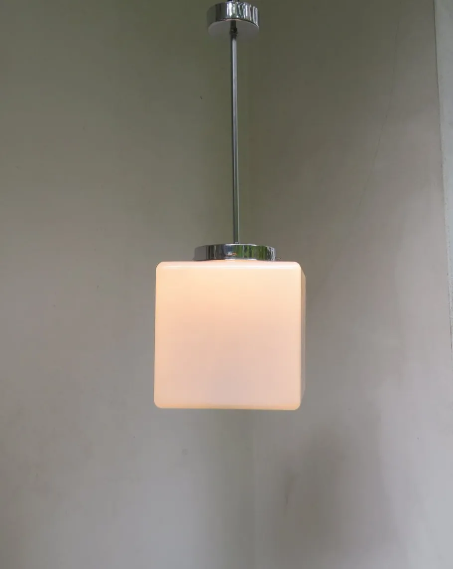 Best Pamono Vintage Bauhaus Style Cube Ceiling Lamp by Walter Kostka for Atrax-Gesellschaft