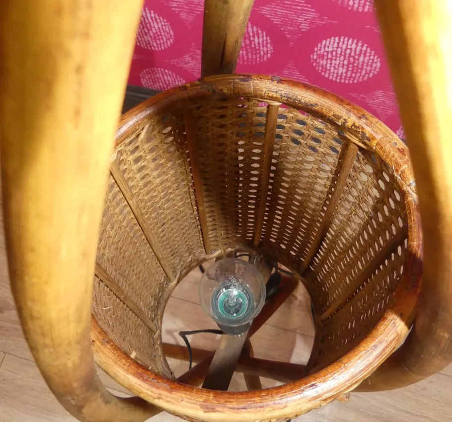 Sale Pamono Vintage Bentwood Floor Lamp with Viennese Weave