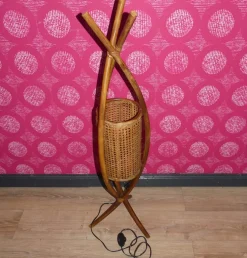 Sale Pamono Vintage Bentwood Floor Lamp with Viennese Weave
