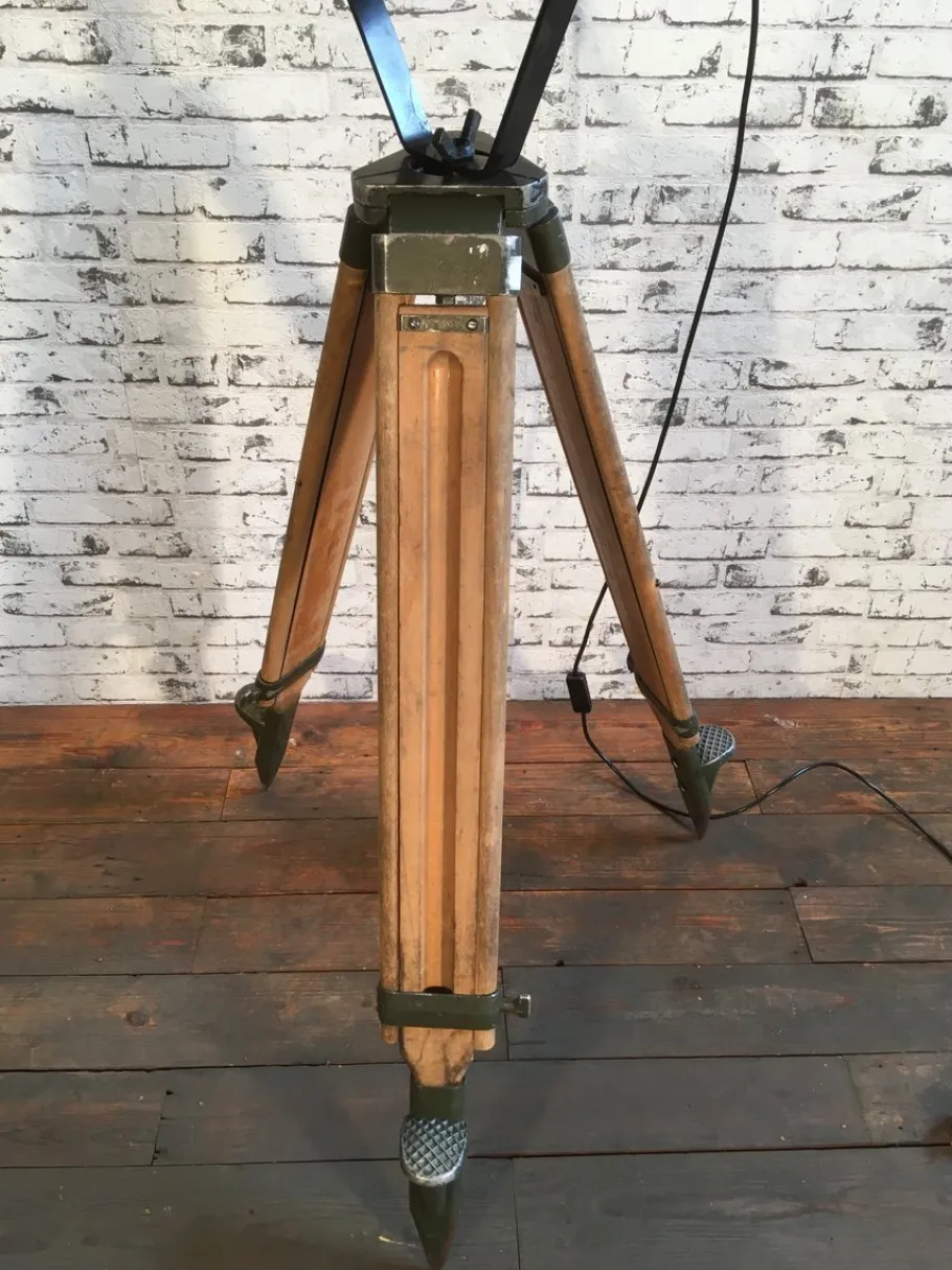 Sale Pamono Vintage Black Theater Tripod Lamp, 1960s