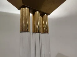 Pamono Vintage Brass and Acrylic Glass Floor Lamp from Belgo Chrom, 1970s