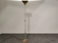 Pamono Vintage Brass and Acrylic Glass Floor Lamp from Belgo Chrom, 1970s