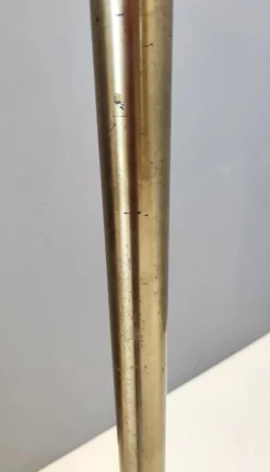 Sale Pamono Vintage Brass and Black Varnished Aluminum Floor Lamp, Italy, 1950s