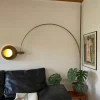 Online Pamono Vintage Brass Arc Lamp from Florian Schulz, 1970s